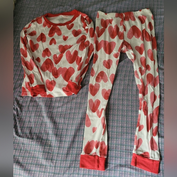 Carter's Other - Carter's Red and White Heart Print Kids Pajama Set